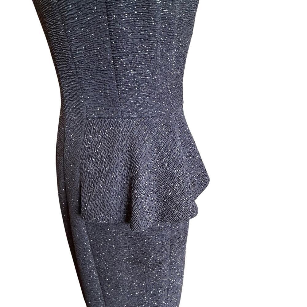Eliza J. Women’s Sleeveless Sheath Black Dress Silver Glitter Embellished Sz. 8 - Picture 12 of 16